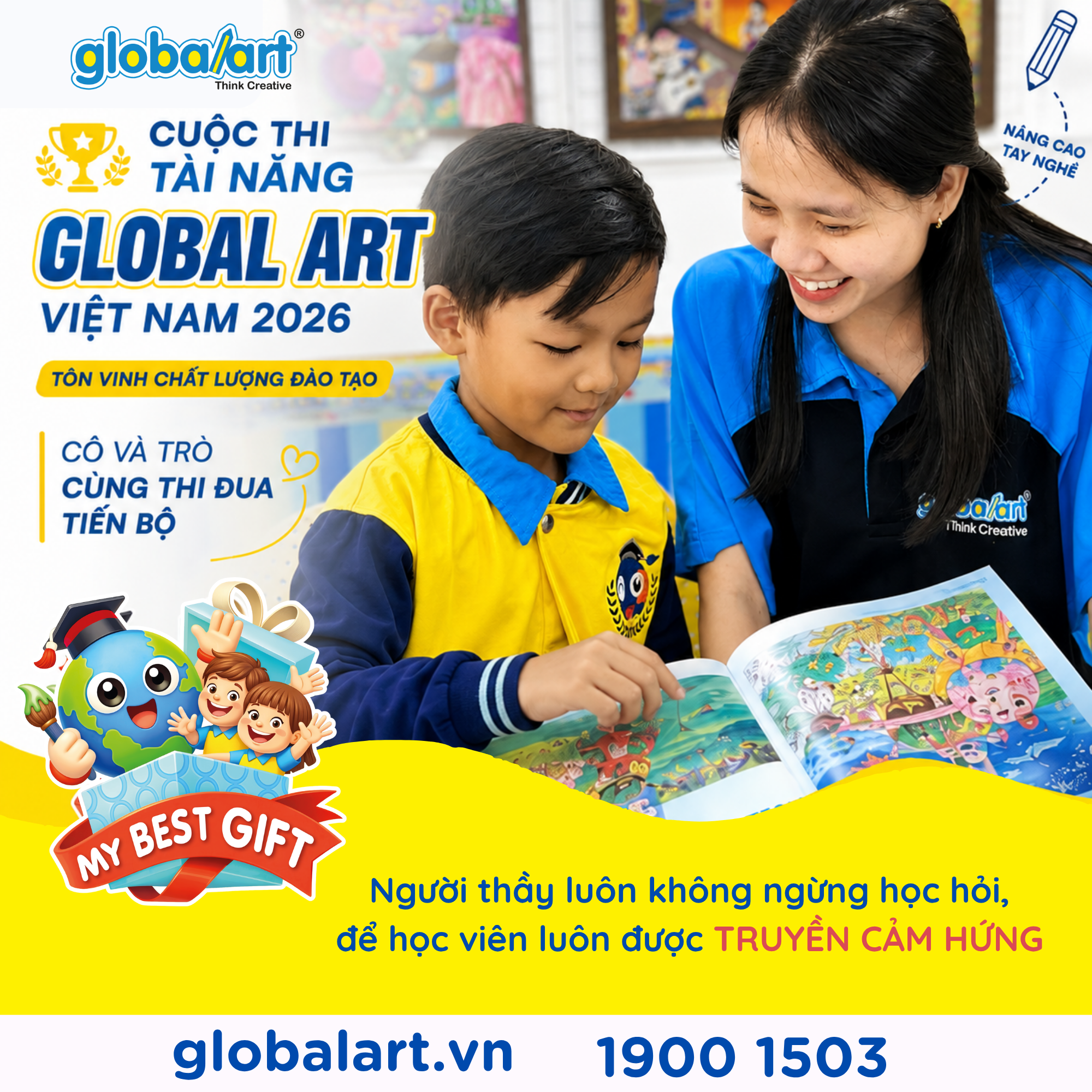 CUỘC THI TÀI NĂNG GLOBAL ART VIỆT NAM 2026 - Thầy cô toả sáng, học viên được truyền cảm hứng