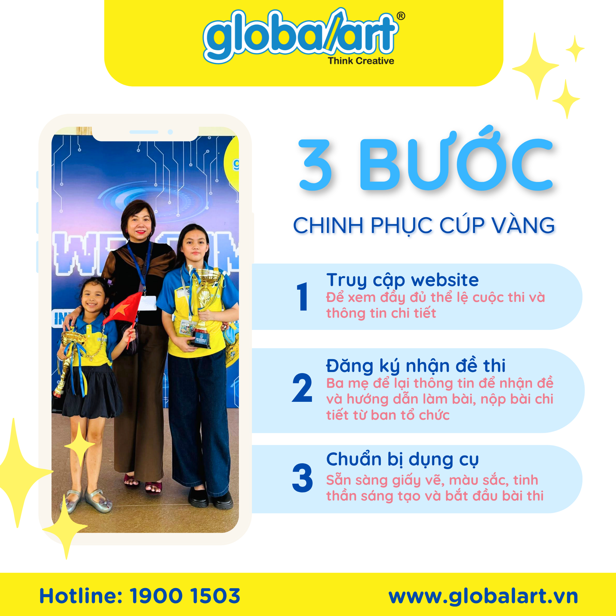 GLOBBIE HƯỚNG DẪN BÉ THAM GIA CUỘC THI HỌA SĨ NHÍ MỞ RỘNG 2026 – TỪ A ĐẾN Z!