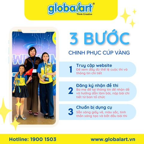 GLOBBIE HƯỚNG DẪN BÉ THAM GIA CUỘC THI HỌA SĨ NHÍ MỞ RỘNG 2026 – TỪ A ĐẾN Z!