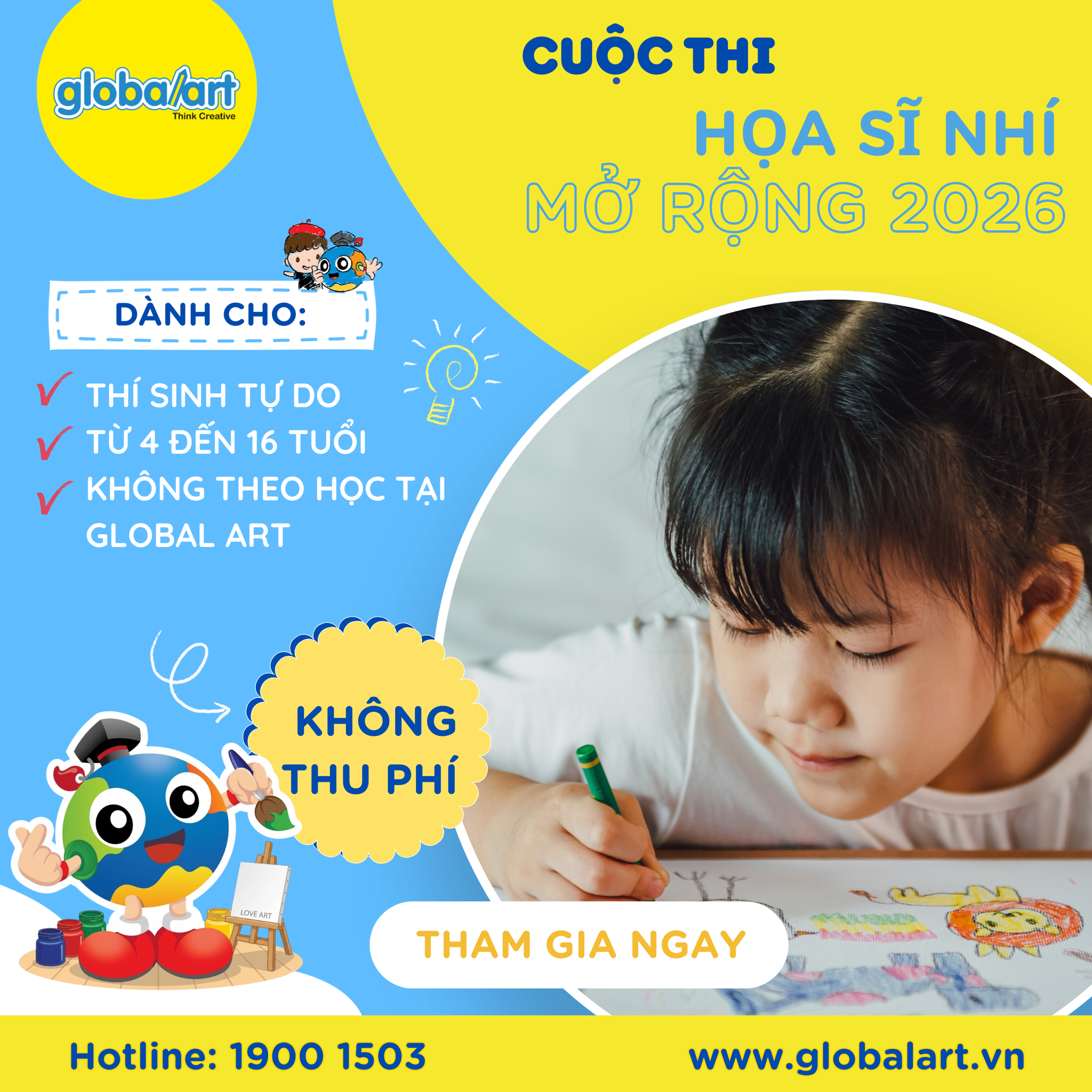 CUỘC THI HỌA SĨ NHÍ MỞ RỘNG 2026 CHÍNH THỨC KHỞI ĐỘNG – CHỦ ĐỀ “TRI ÂN”