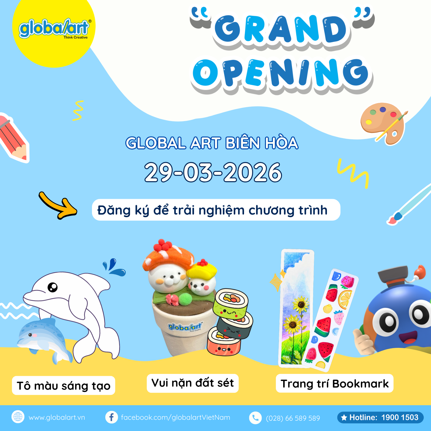 GRAND OPENING GLOBAL ART BIÊN HÒA - TRẢI NGHIỆM NGHỆ THUẬT SÁNG TẠO MIỄN PHÍ