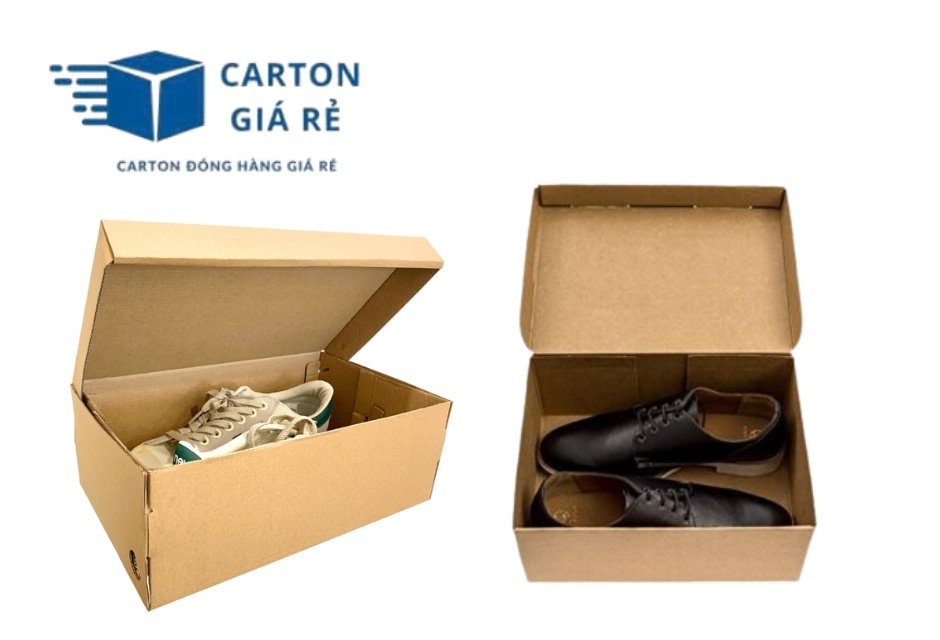 Hộp Carton Nắp Cài Đựng Giày Dép Không Cần Băng Keo - Cartongiare