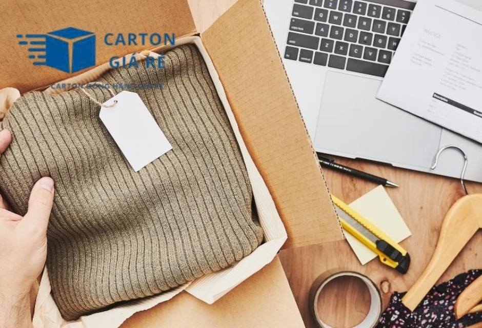 Hộp Carton Nắp Gài Đóng Gói Shopee Lazada Tiki - Cartongiare