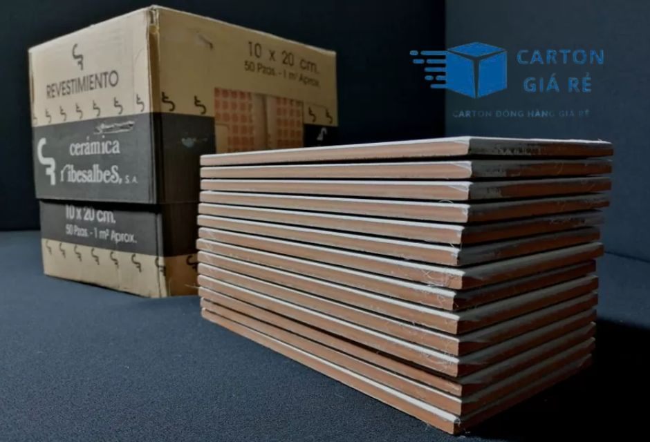 Hộp carton đựng gạch mosaic, vật liệu nhẹ - Cartongiare