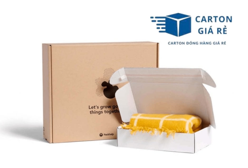 Hộp Carton Nắp Gài Đựng Quần Áo Local Brand - Cartongiare
