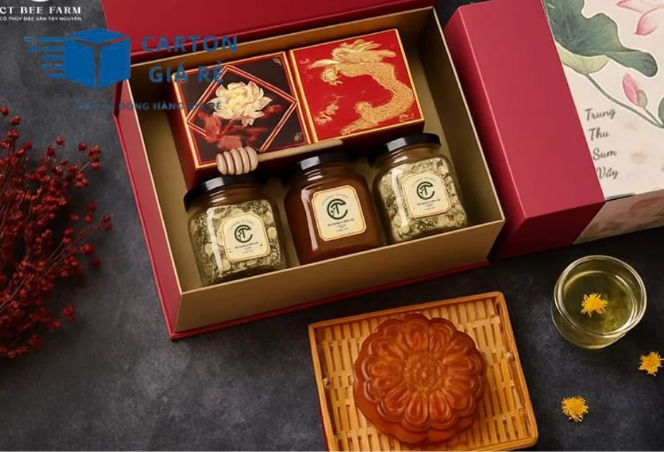 Hộp Giấy Quà Tặng Các Set Trà Ngày Tết - Cartongiare