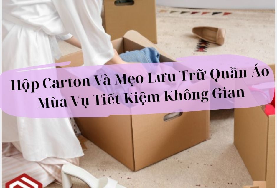 Hộp Carton Và Mẹo Lưu Trữ Quần Áo Mùa Vụ Tiết Kiệm Không Gian