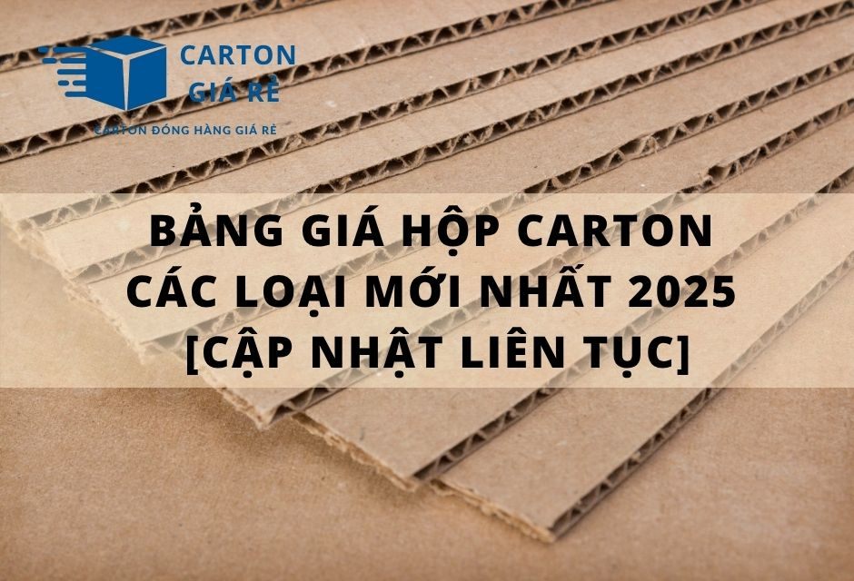 Bảng giá hộp carton các loại mới nhất 2025 [Cập nhật liên tục]