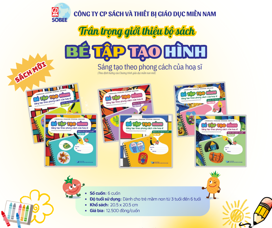 Sách mới: Bé tập tạo hình – Sáng tạo theo phong cách hoạ sĩ