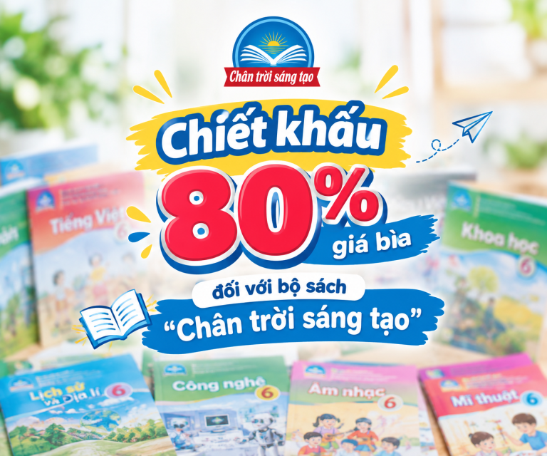Áp dụng chính sách chiết khấu 80% giá bìa đối với bộ sách “Chân trời sáng tạo”