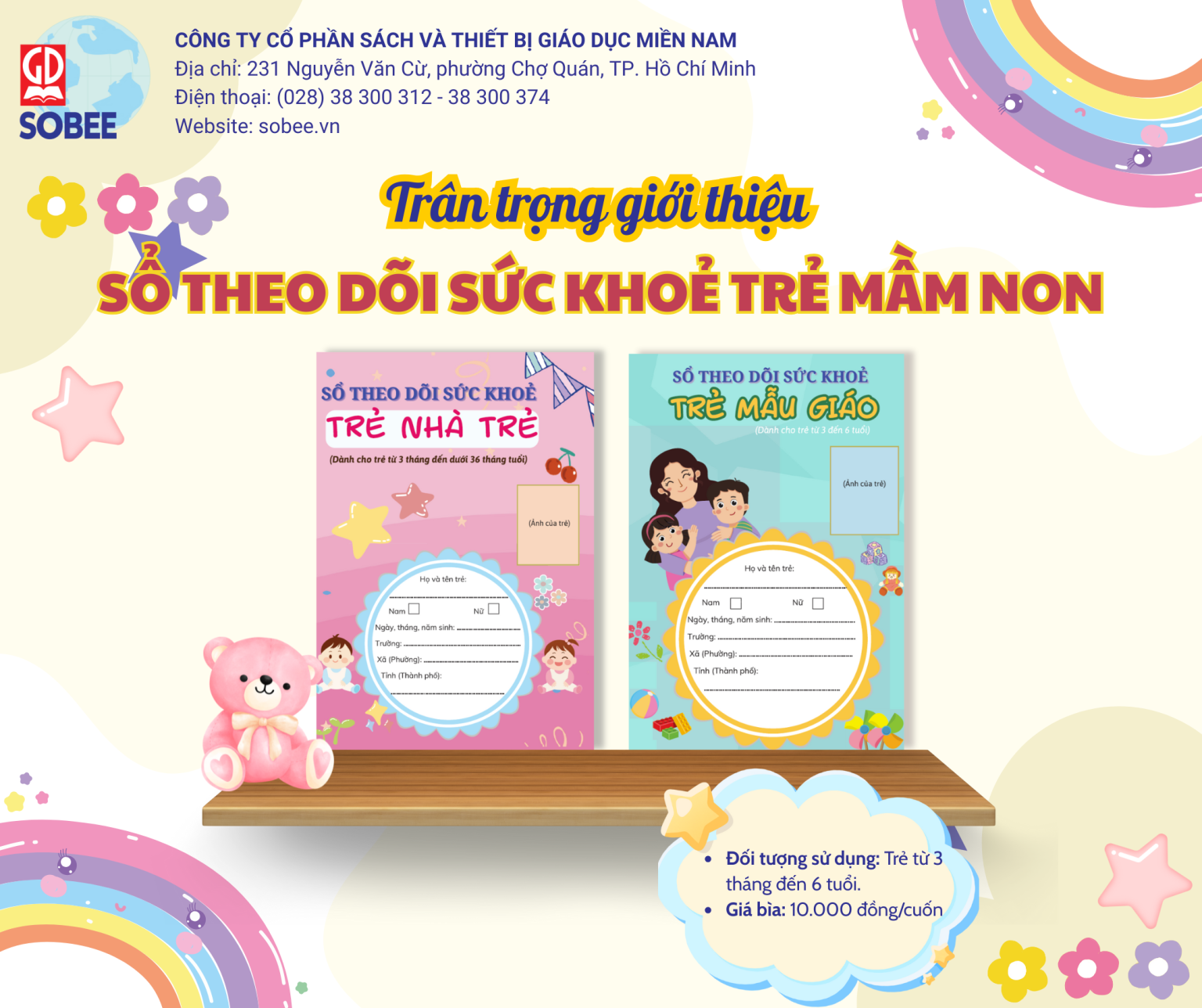 Sổ theo dõi khoẻ trẻ mầm non