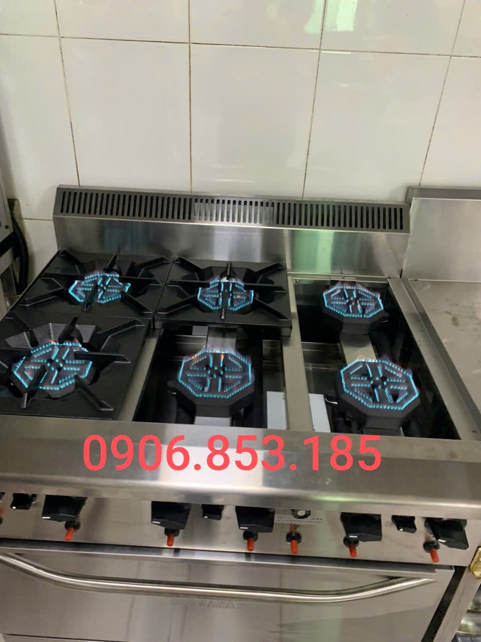 Bàn giao, lắp đặt và hướng dẫn sử dụng bếp âu 6 họng có lò nướng Berjaya