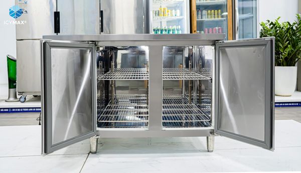 bàn lạnh 1m2 giá rẻ có quạt gió