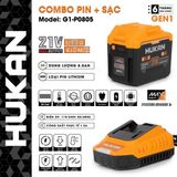 🔋 Combo Pin Sạc Hukan 21V 8.0Ah