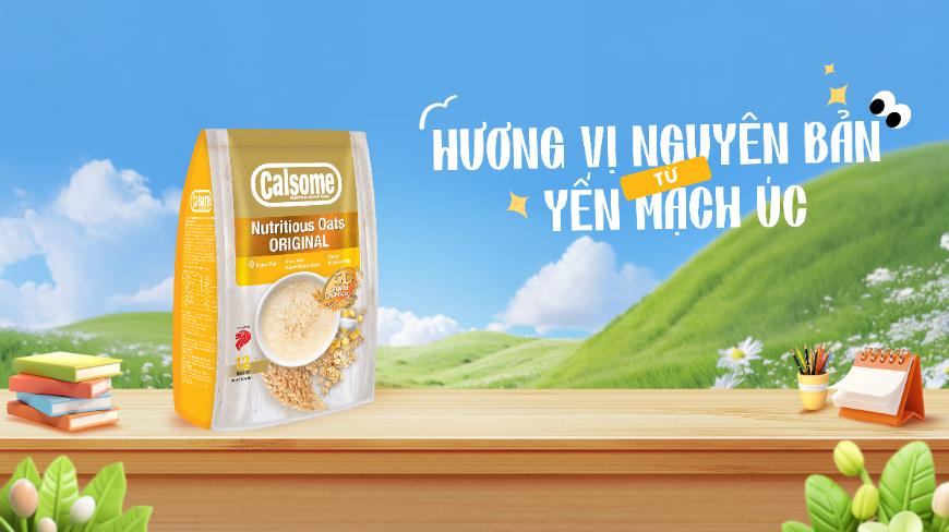 Ngũ Cốc Yến Mạch Calsome Vị Nguyên Bản – Bổ Sung Dinh Dưỡng Lành Mạnh