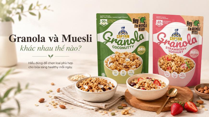 Granola và Muesli khác nhau thế nào?