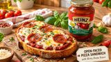 Công Thức Bánh Mì Pizza Mở Mặt (Open-Faced Pizza Sandwich) Với Sốt Mì Ý Heinz