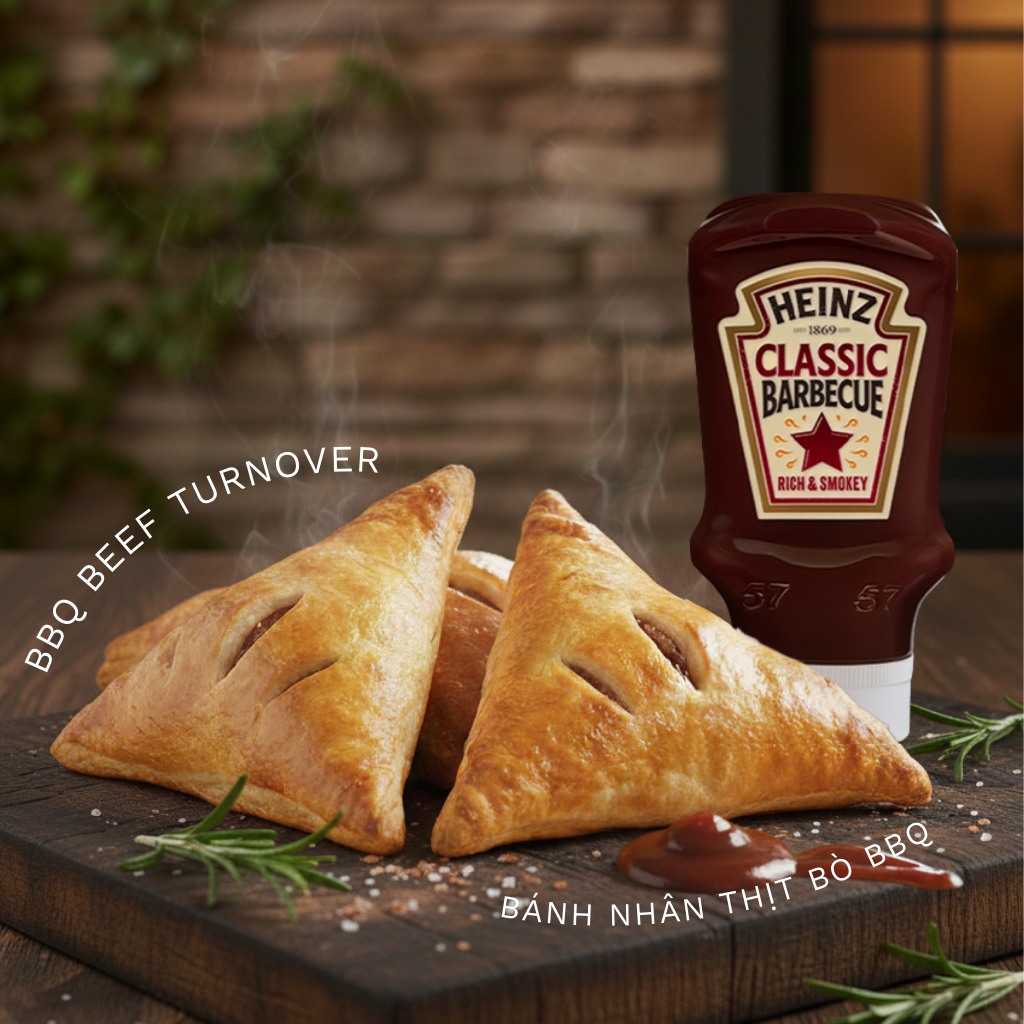 Bánh Nhân Thịt Bò - Đậm vị BBQ , giòn rụm từng góc bánh!