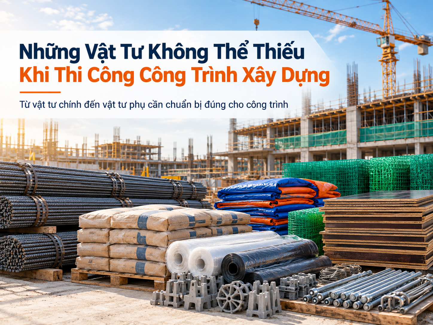 [GIẢI ĐÁP] Những Vật Tư Không Thể Thiếu Khi Thi Công Công Trình Xây Dựng