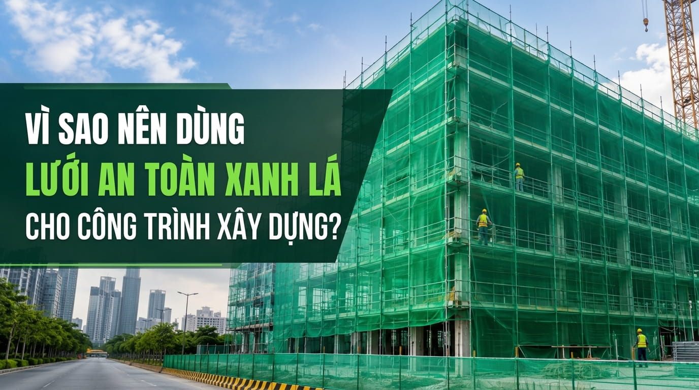 VÌ SAO NÊN DÙNG LƯỚI AN TOÀN XANH LÁ CHO CÔNG TRÌNH XÂY DỰNG?