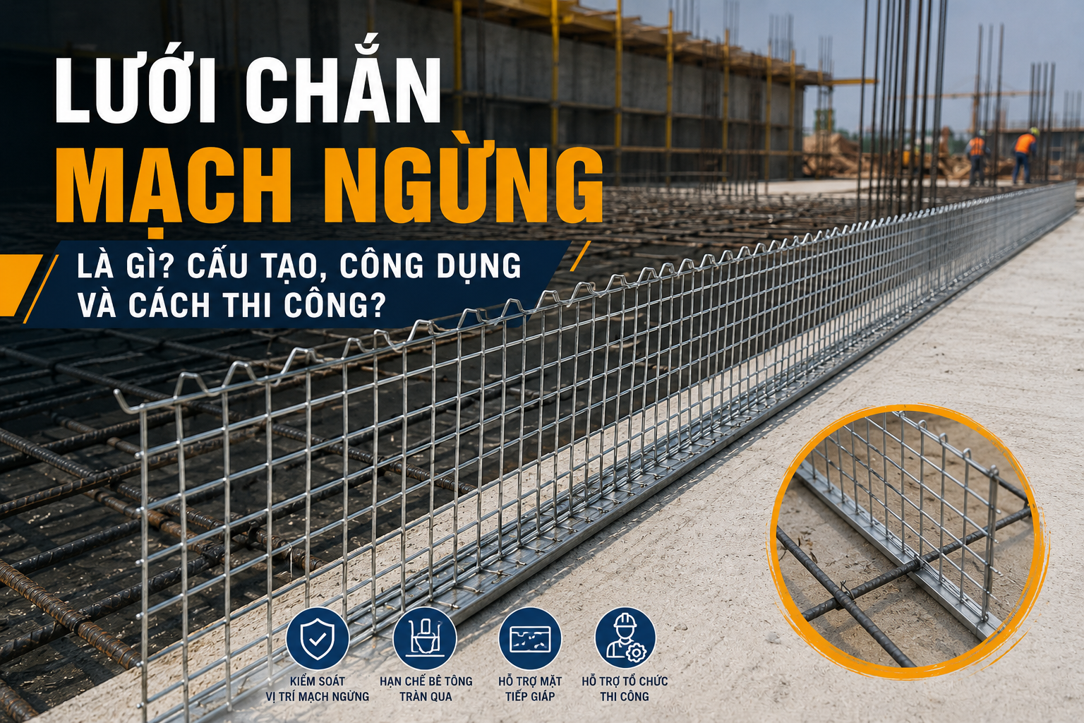 Lưới Chắn Mạch Ngừng Là Gì? Cấu Tạo, Công Dụng Và Cách Thi Công