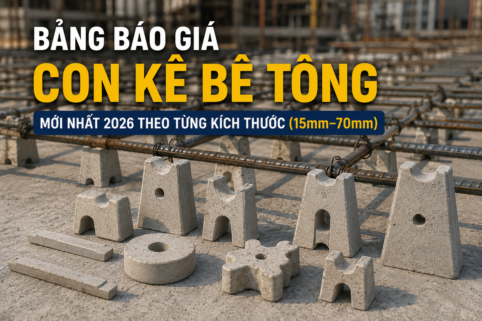 [GIẢI ĐÁP] BẢNG BÁO GIÁ CON KÊ BÊ TÔNG MỚI NHẤT 2026 THEO TỪNG KÍCH THƯỚC (15mm–70mm)