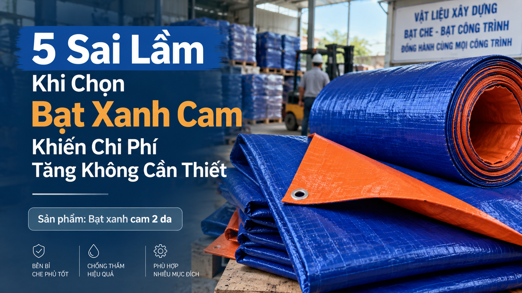5 Sai Lầm Khi Chọn Bạt Xanh Cam Khiến Chi Phí Tăng Không Cần Thiết