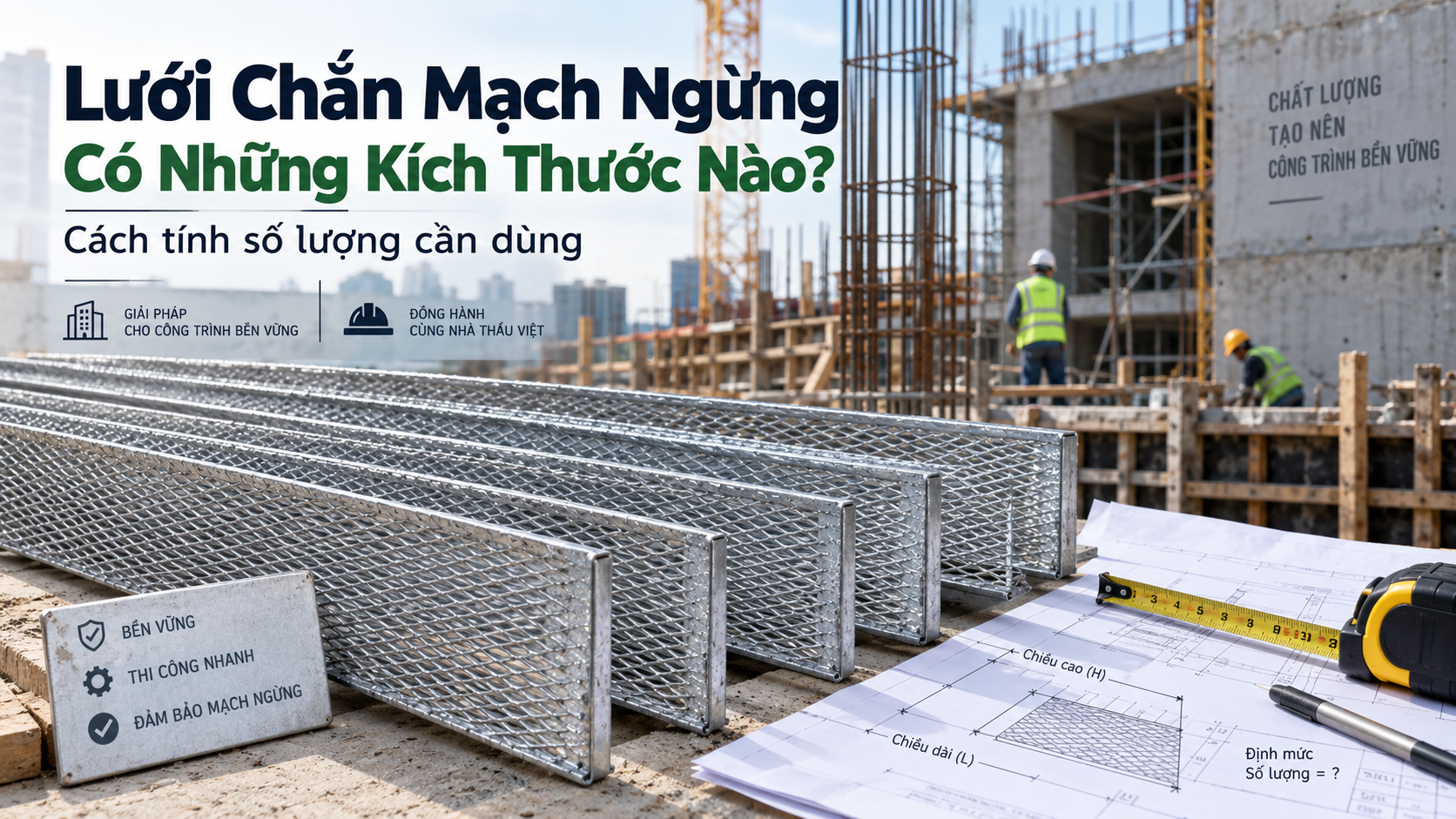 Lưới Chắn Mạch Ngừng Có Những Kích Thước Nào? Cách Tính Số Lượng Cần Dùng