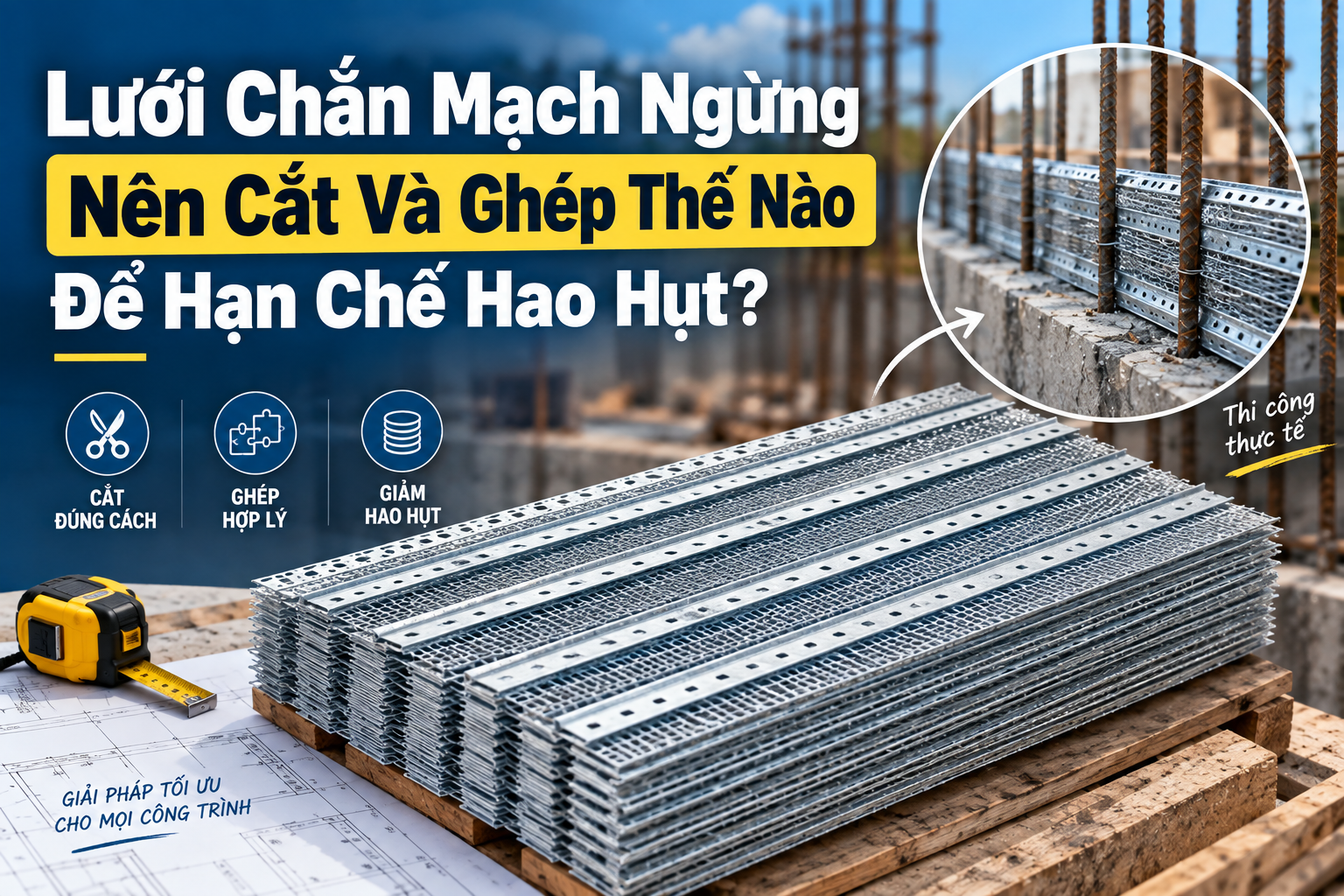Lưới Chắn Mạch Ngừng Nên Cắt Và Ghép Thế Nào Để Hạn Chế Hao Hụt?