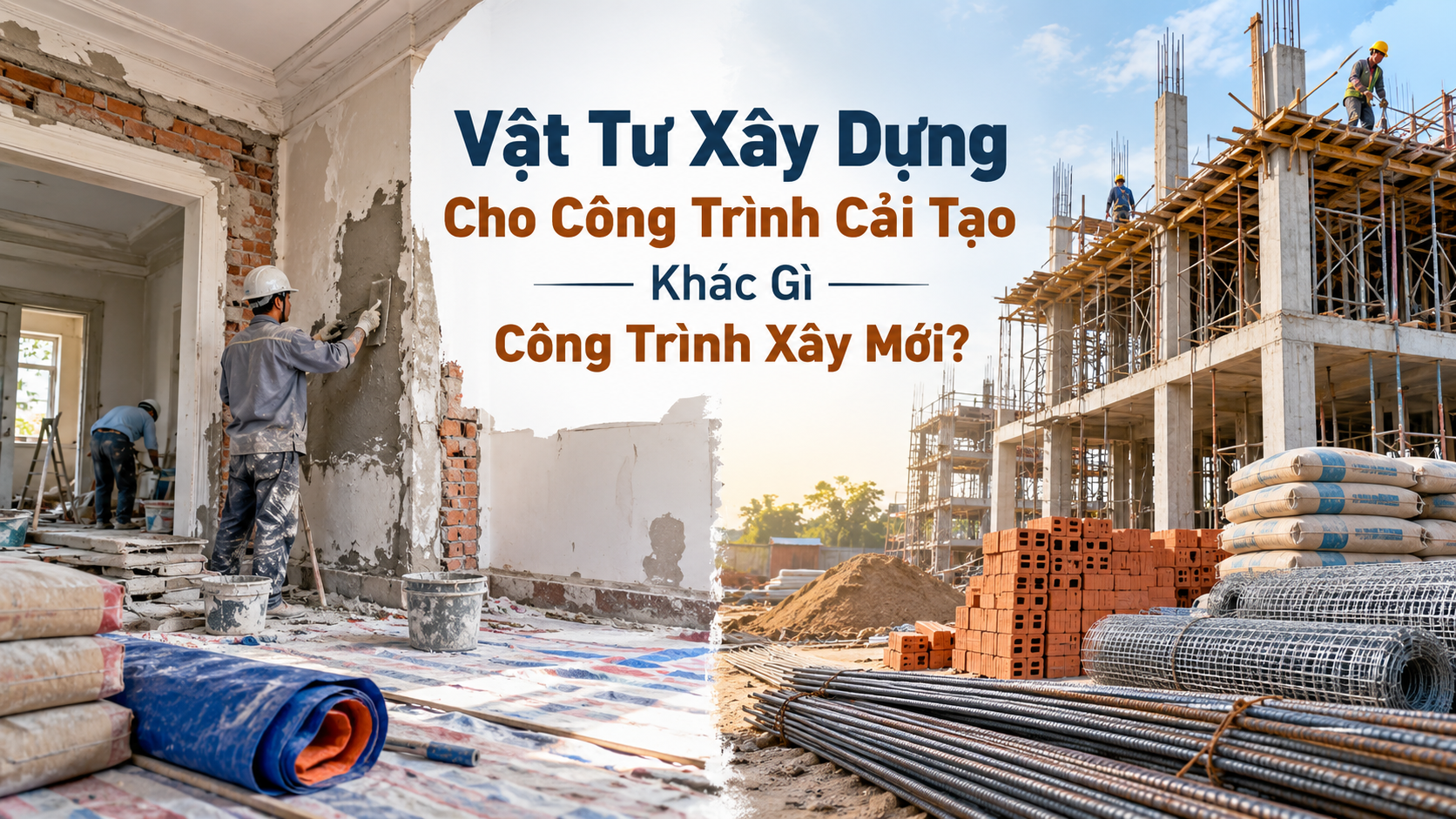 Vật Tư Xây Dựng Cho Công Trình Cải Tạo Khác Gì Công Trình Xây Mới?
