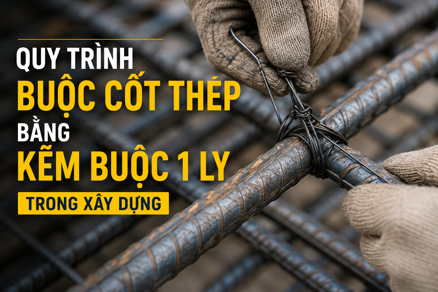 [HƯỚNG DẪN] Quy Trình Buộc Cốt Thép Bằng Kẽm Buộc 1 Ly Trong Xây Dựng Đúng Kỹ Thuật