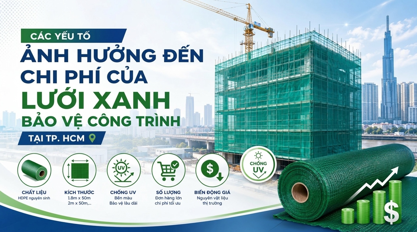 CÁC YẾU TỐ ẢNH HƯỞNG ĐẾN CHI PHÍ CỦA LƯỚI XANH BAO CHE CÔNG TRÌNH TẠI TP. HCM