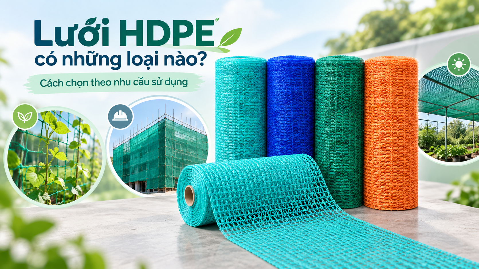 Lưới HDPE Có Những Loại Nào? Cách Chọn Theo Nhu Cầu Sử Dụng