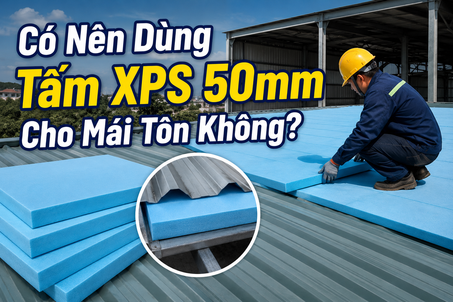 [GIẢI ĐÁP] Có Nên Dùng Tấm XPS 50mm Cho Mái Tôn Không? Giải Pháp Chống Nóng Hiệu Quả