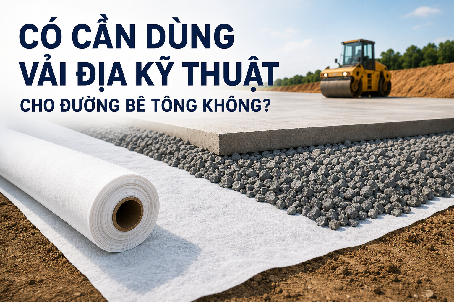 [GIẢI ĐÁP] Có Cần Dùng Vải Địa Kỹ Thuật Cho Đường Bê Tông Không?