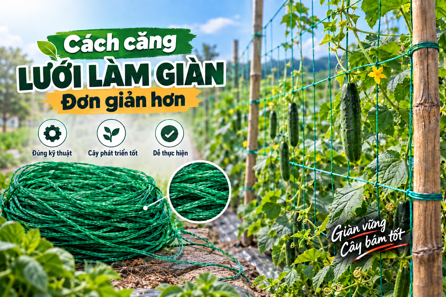 5 Lỗi Khi Căng Lưới Làm Giàn Khiến Cây Leo Phát Triển Không Đều