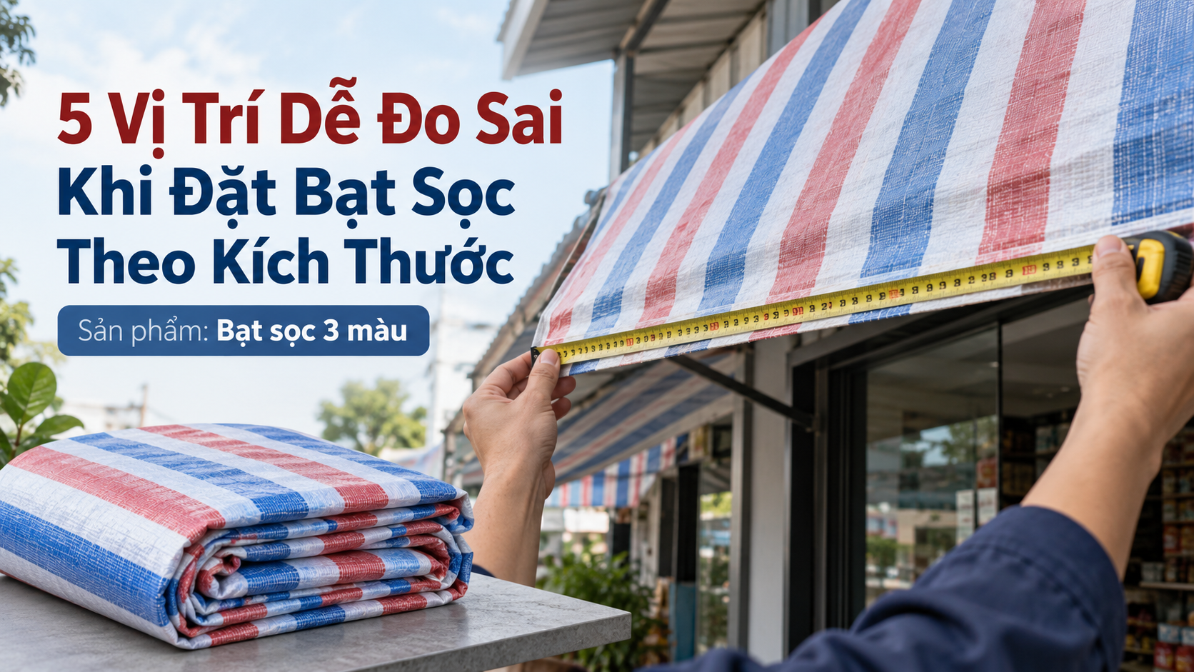 [GIẢI ĐÁP] 5 Vị Trí Dễ Đo Sai Khi Đặt Bạt Sọc Theo Kích Thước