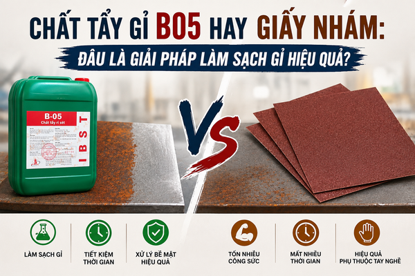 [GIẢI ĐÁP] Chất Tẩy Gỉ B05 Hay Giấy Nhám: Đâu Là Giải Pháp Làm Sạch Gỉ Hiệu Quả?