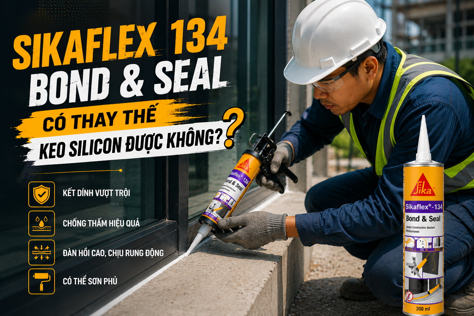 SIKAFLEX 134 BOND & SEAL CÓ THAY THẾ KEO SILICON ĐƯỢC KHÔNG ?