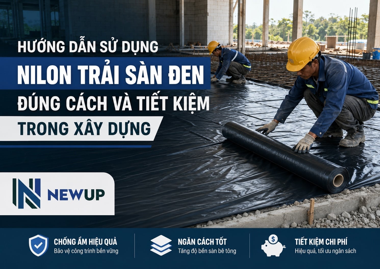 HƯỚNG DẪN SỬ DỤNG NILON TRẢI SÀN ĐEN ĐÚNG CÁCH VÀ TIẾT KIỆM TRONG XÂY DỰNG