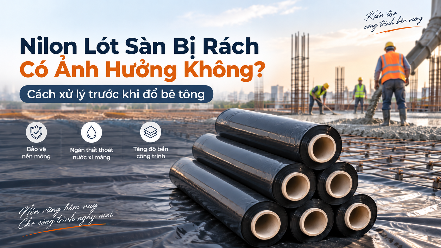 Nilon Lót Sàn Bị Rách Có Ảnh Hưởng Không? Cách Xử Lý Trước Khi Đổ Bê Tông