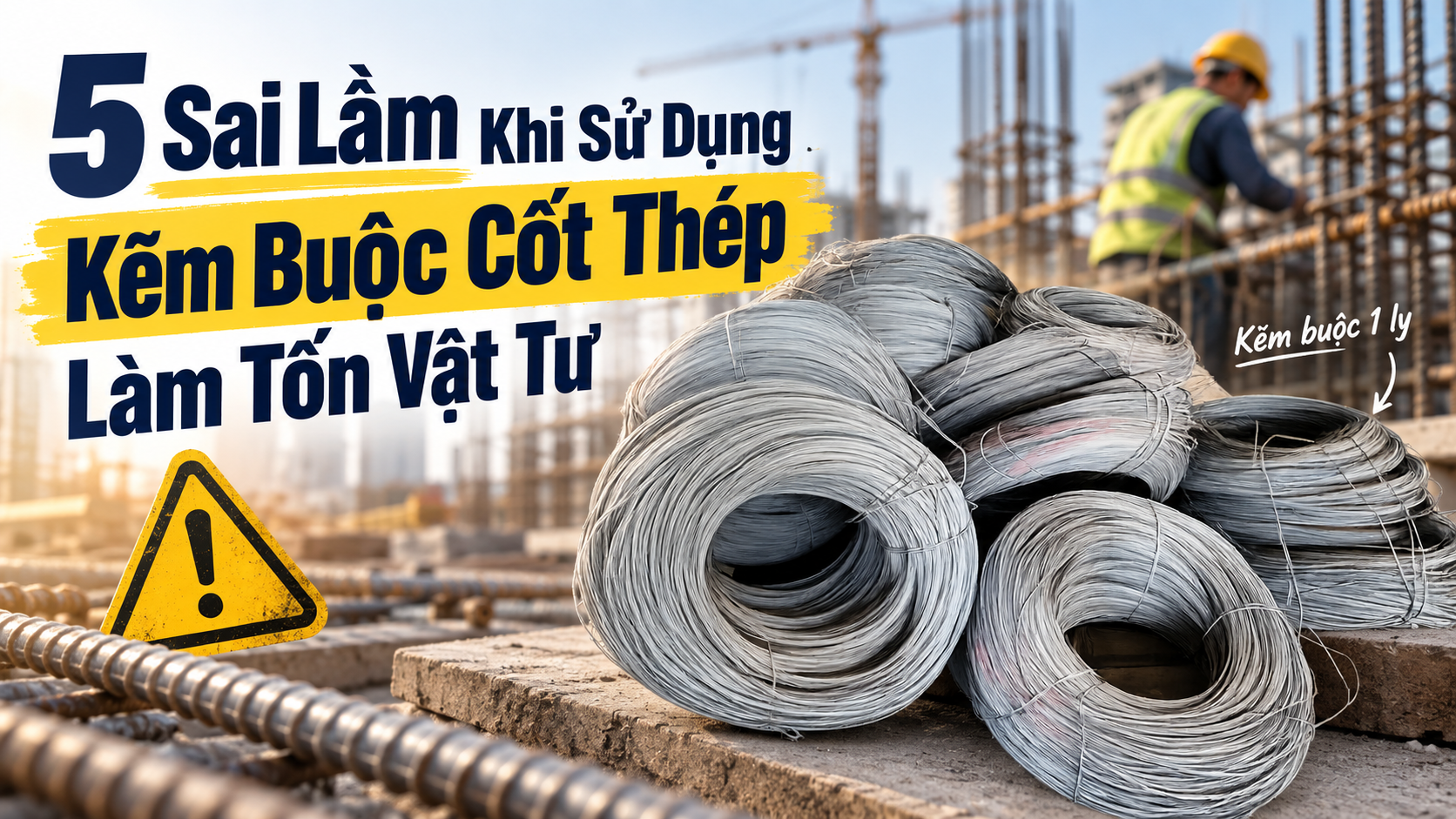 5 Sai Lầm Khi Sử Dụng Kẽm Buộc Cốt Thép Làm Tốn Vật Tư