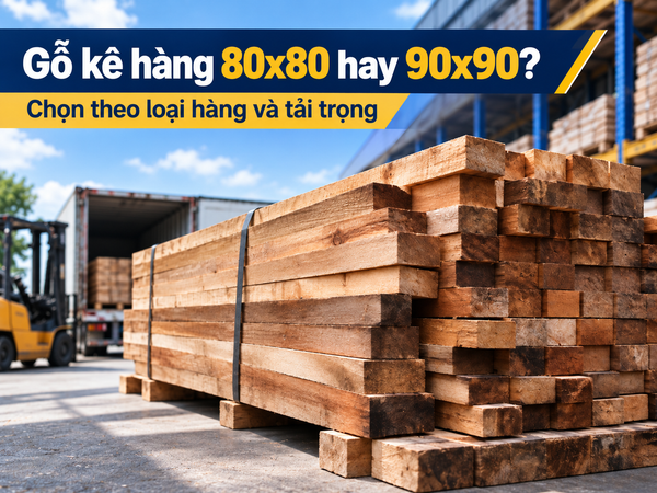 Gỗ Kê Hàng Nên Chọn 80x80 Hay 90x90? Cách Chọn Theo Loại Hàng Và Tải Trọng