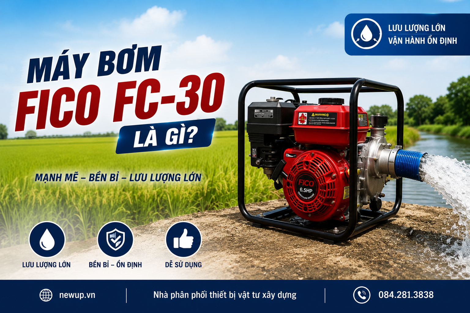 MÁY BƠM FICO FC-30 LÀ GÌ? ĐẶC ĐIỂM, ƯU ĐIỂM VÀ ỨNG DỤNG THỰC TẾ
