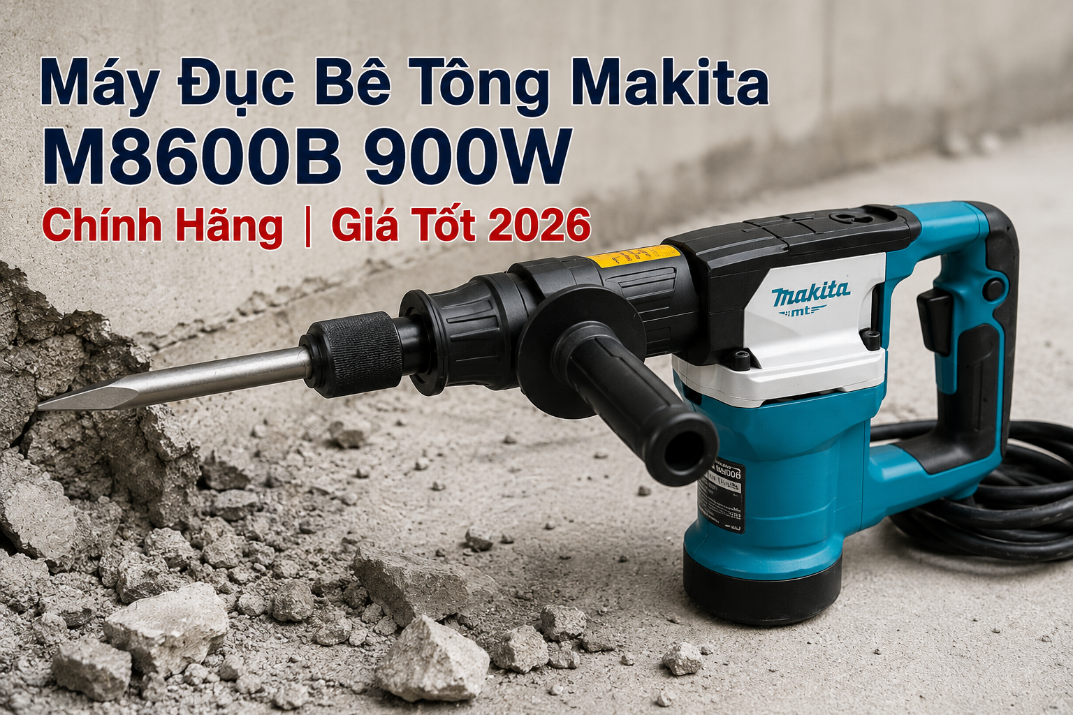 [GIỚI THIỆU] MÁY ĐỤC BÊ TÔNG MAKITA M8600B 900W CHÍNH HÃNG | Giá Tốt 2026