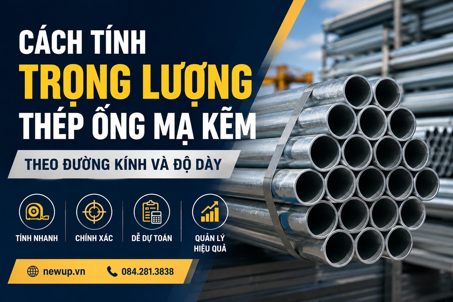 Cách Tính Trọng Lượng Thép Ống Mạ Kẽm Theo Đường Kính Và Độ Dày