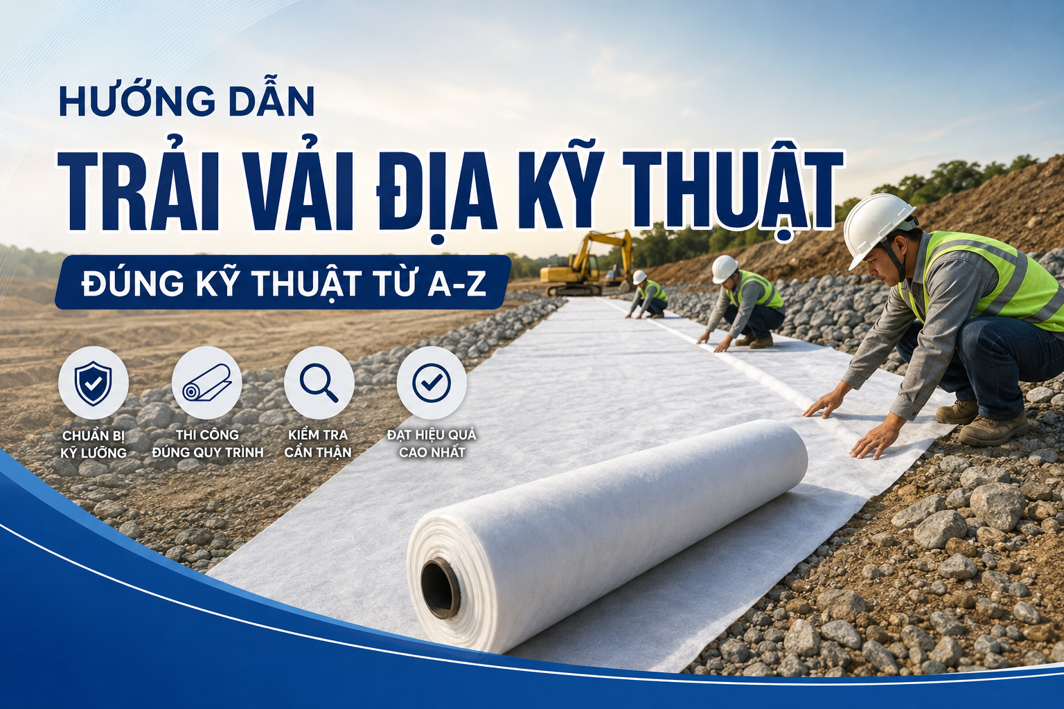 Hướng Dẫn Trải Vải Địa Kỹ Thuật Đúng Kỹ Thuật Từ A-Z