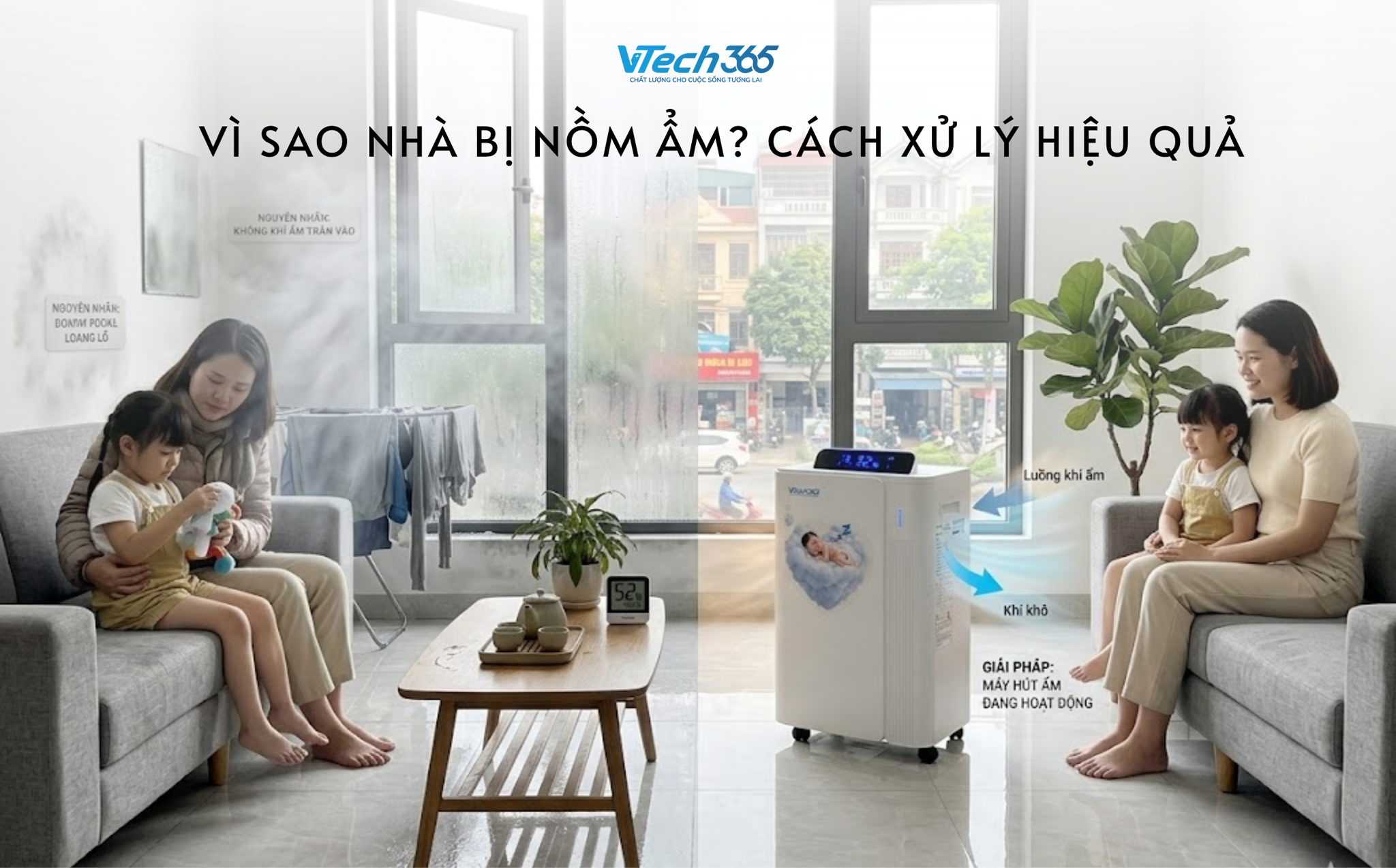 Máy hút ẩm và điều hòa khác nhau thế nào?
