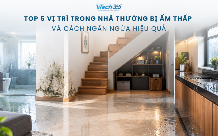 Top 5 Vị Trí Trong Nhà Thường Bị Ẩm Thấp Và Cách Ngăn Ngừa Hiệu Quả
