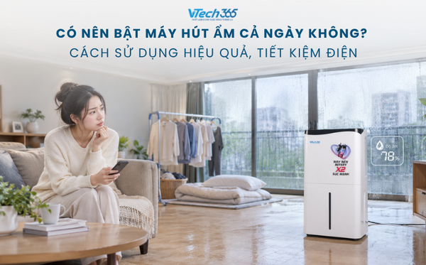 Có nên bật máy hút ẩm cả ngày không? Cách sử dụng hiệu quả, tiết kiệm điện